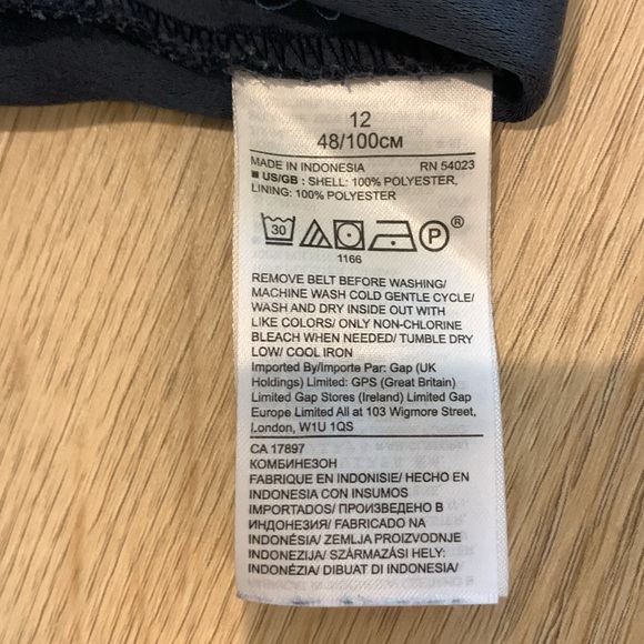 Banana Republic V Neck Ruffled Jumpsuit Navy Blue Size 12 - Picture 9 of 9